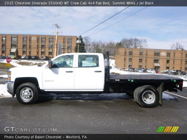 2015 Chevrolet Silverado 3500HD WT Crew Cab 4x4 Flat Bed in Summit White