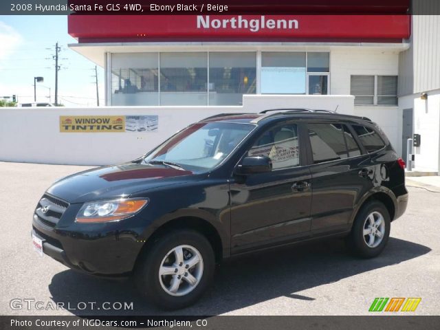 2008 Hyundai Santa Fe GLS 4WD in Ebony Black