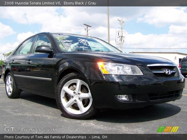 2008 Hyundai Sonata Limited V6 in Ebony Black