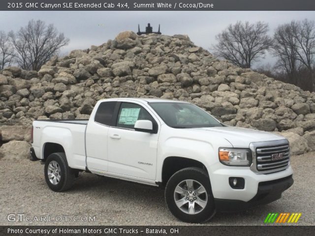 2015 GMC Canyon SLE Extended Cab 4x4 in Summit White