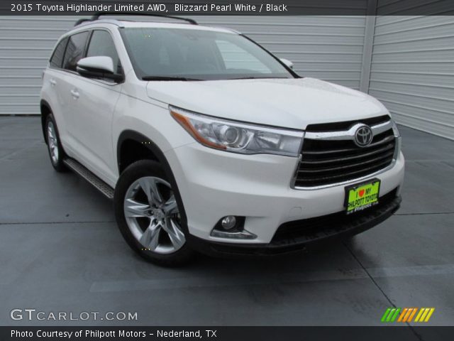 2015 Toyota Highlander Limited AWD in Blizzard Pearl White