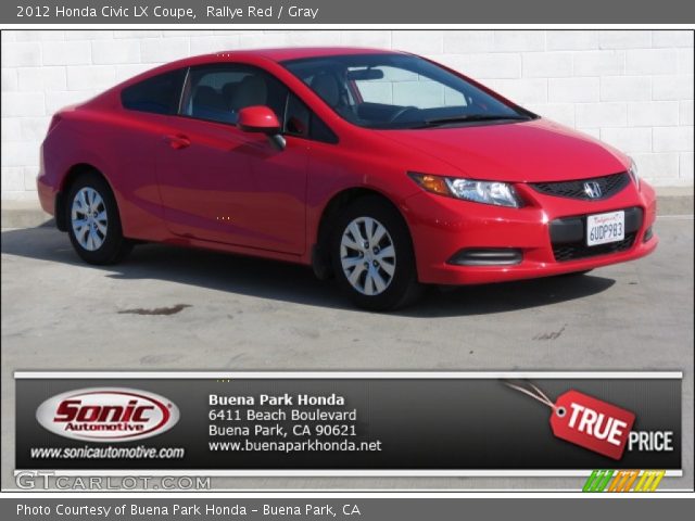 2012 Honda Civic LX Coupe in Rallye Red