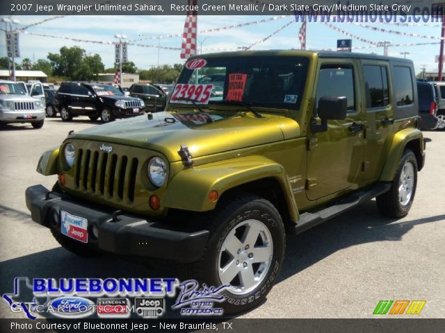2007 Jeep Wrangler Unlimited Sahara in Rescue Green Metallic