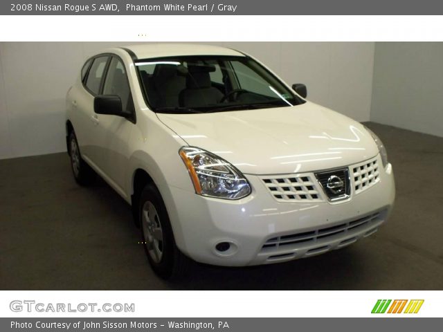 2008 Nissan Rogue S AWD in Phantom White Pearl