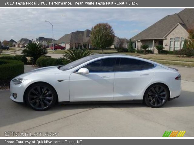 2013 Tesla Model S P85 Performance in Pearl White Tesla Multi-Coat