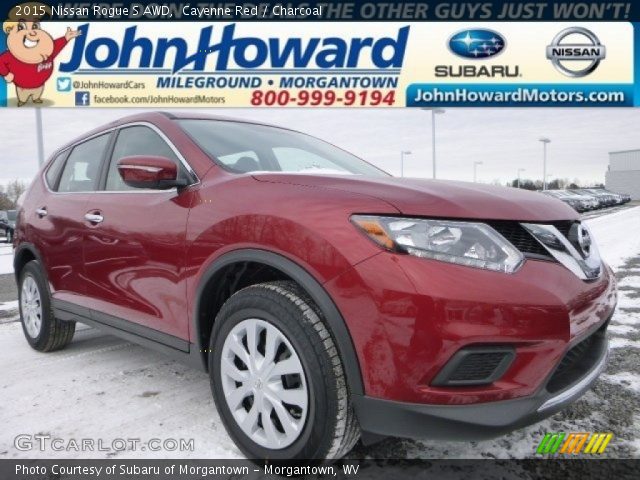 2015 Nissan Rogue S AWD in Cayenne Red