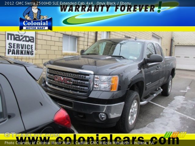 2012 GMC Sierra 2500HD SLE Extended Cab 4x4 in Onyx Black