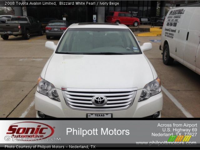 2008 Toyota Avalon Limited in Blizzard White Pearl