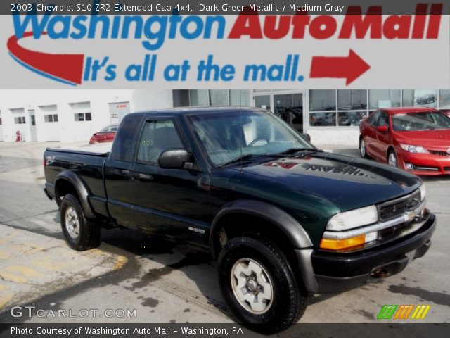 2003 Chevrolet S10 ZR2 Extended Cab 4x4 in Dark Green Metallic