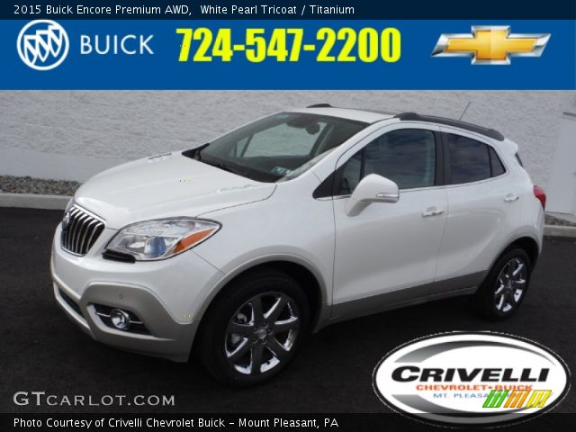 2015 Buick Encore Premium AWD in White Pearl Tricoat