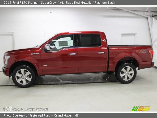 2015 Ford F150 Platinum SuperCrew 4x4 in Ruby Red Metallic