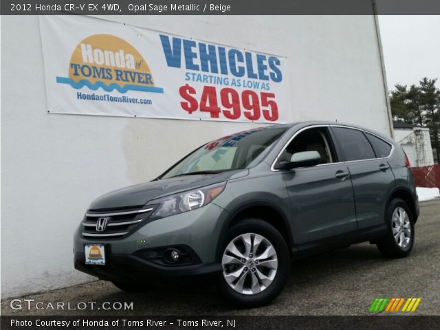 2012 Honda CR-V EX 4WD in Opal Sage Metallic