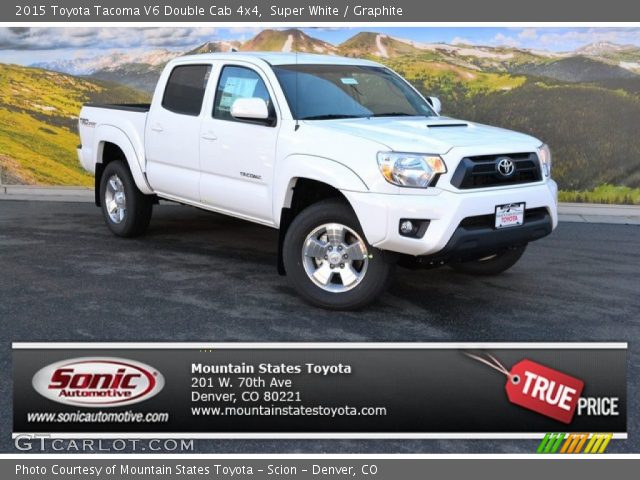 2015 Toyota Tacoma V6 Double Cab 4x4 in Super White