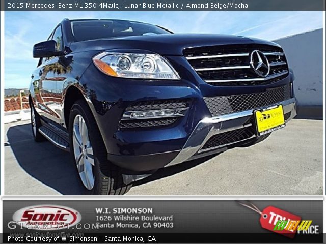 2015 Mercedes-Benz ML 350 4Matic in Lunar Blue Metallic