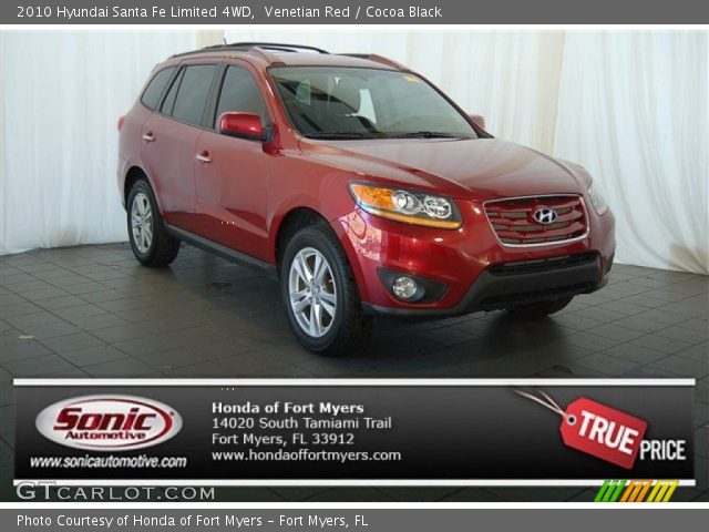 2010 Hyundai Santa Fe Limited 4WD in Venetian Red