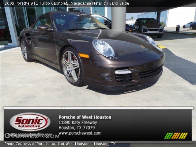 2009 Porsche 911 Turbo Cabriolet in Macadamia Metallic