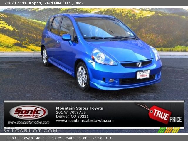 2007 Honda Fit Sport in Vivid Blue Pearl