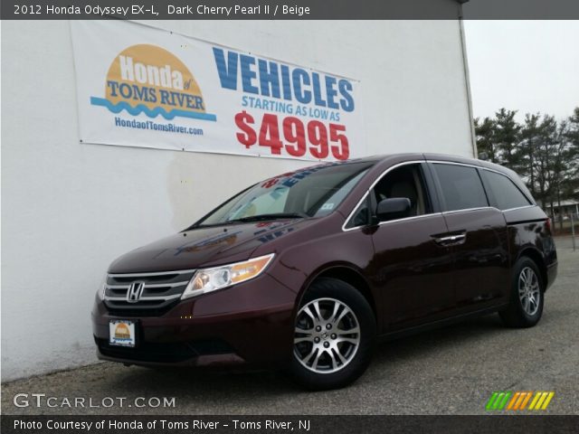 2012 Honda Odyssey EX-L in Dark Cherry Pearl II