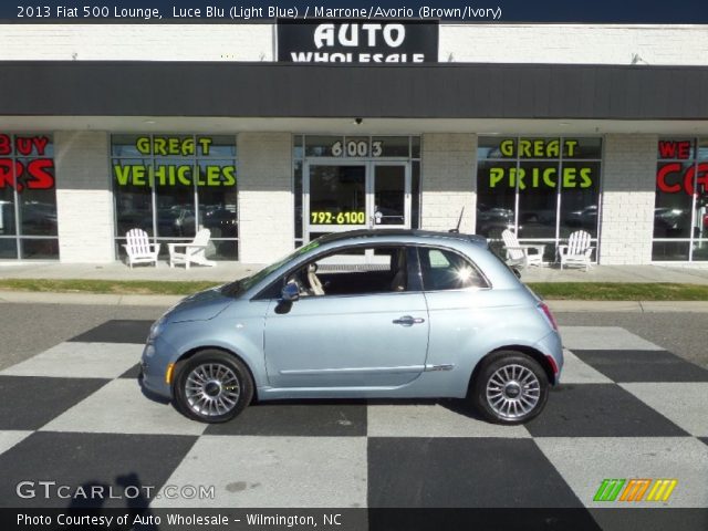 2013 Fiat 500 Lounge in Luce Blu (Light Blue)