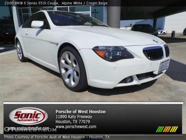 2006 BMW 6 Series 650i Coupe in Alpine White