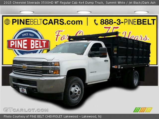 2015 Chevrolet Silverado 3500HD WT Regular Cab 4x4 Dump Truck in Summit White