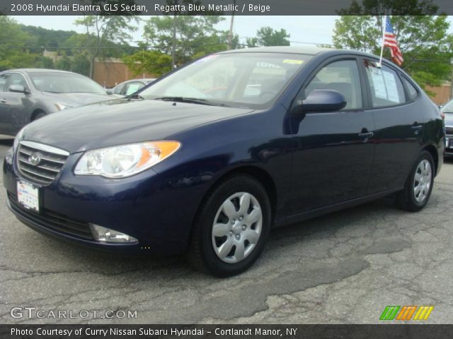 2008 Hyundai Elantra GLS Sedan in Regatta Blue Metallic
