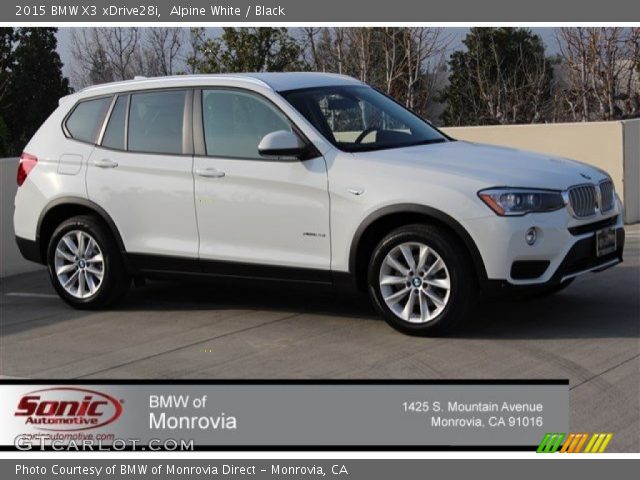 2015 BMW X3 xDrive28i in Alpine White