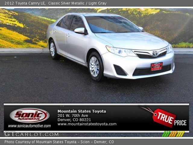 2012 Toyota Camry LE in Classic Silver Metallic