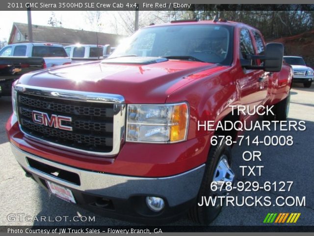 2011 GMC Sierra 3500HD SLE Crew Cab 4x4 in Fire Red