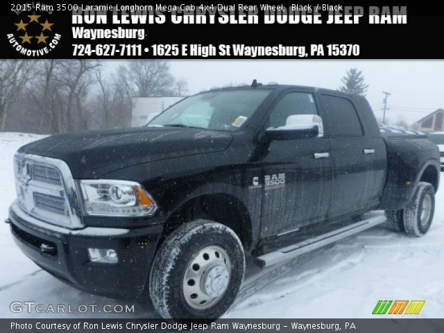 2015 Ram 3500 Laramie Longhorn Mega Cab 4x4 Dual Rear Wheel in Black