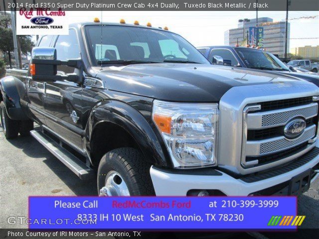 2014 Ford F350 Super Duty Platinum Crew Cab 4x4 Dually in Tuxedo Black Metallic