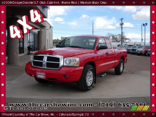 2006 Dodge Dakota SLT Club Cab 4x4 in Flame Red