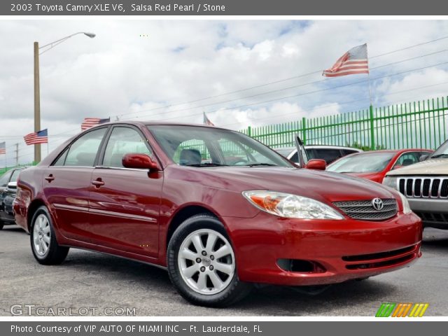 2003 Toyota Camry XLE V6 in Salsa Red Pearl