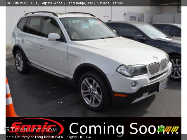 2008 BMW X3 3.0si in Alpine White