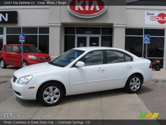 Clear White - 2007 Kia Optima LX - Beige Interior | GTCarLot.com ...