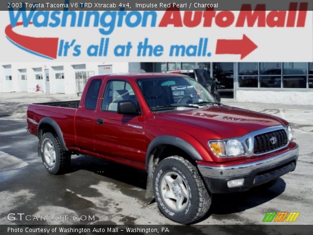 2003 Toyota Tacoma V6 TRD Xtracab 4x4 in Impulse Red Pearl