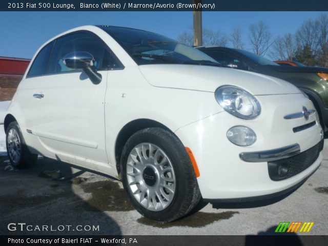 2013 Fiat 500 Lounge in Bianco (White)