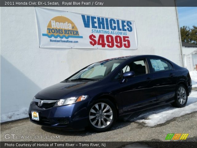 2011 Honda Civic EX-L Sedan in Royal Blue Pearl