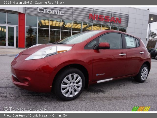 2015 Nissan LEAF S in Cayenne Red