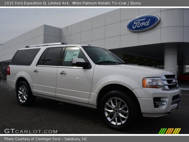 White Platinum Metallic Tri Coat 2015 Ford Expedition El