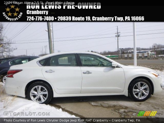 2014 Nissan Altima 2.5 SL in Pearl White