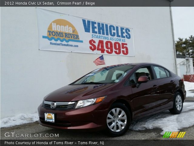 2012 Honda Civic LX Sedan in Crimson Pearl