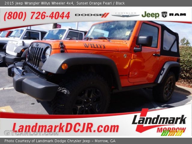 2015 Jeep Wrangler Willys Wheeler 4x4 in Sunset Orange Pearl