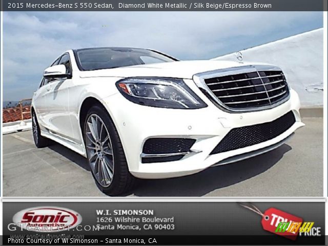 2015 Mercedes-Benz S 550 Sedan in Diamond White Metallic