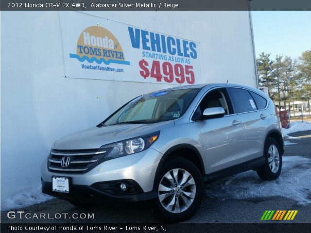 2012 Honda CR-V EX 4WD in Alabaster Silver Metallic