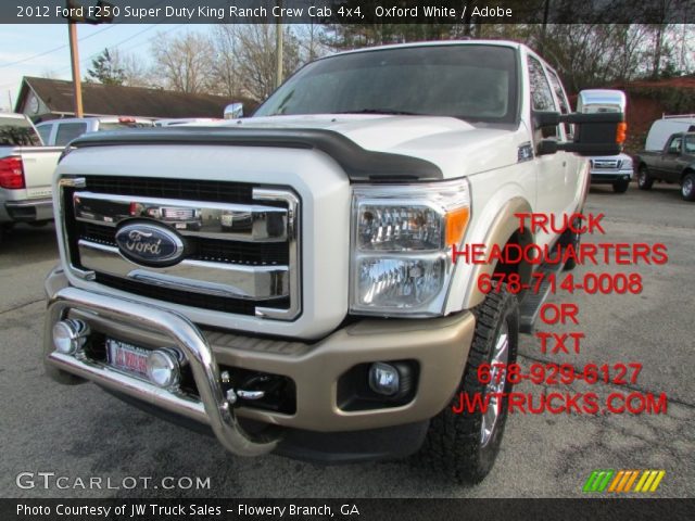 2012 Ford F250 Super Duty King Ranch Crew Cab 4x4 in Oxford White