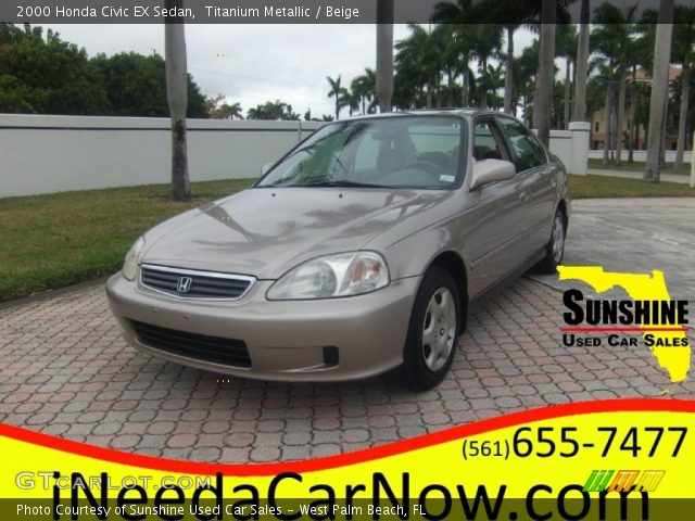 2000 Honda Civic EX Sedan in Titanium Metallic