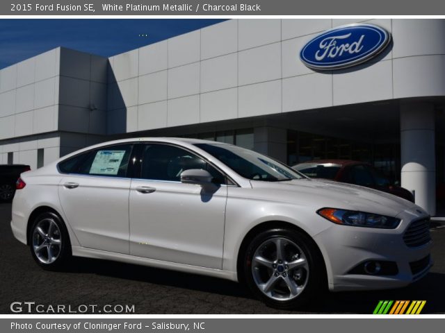 2015 Ford Fusion SE in White Platinum Metallic