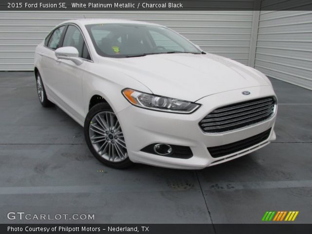 2015 Ford Fusion SE in White Platinum Metallic