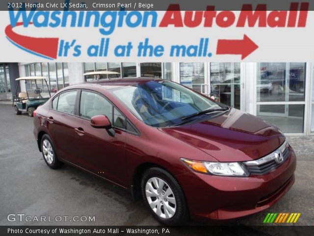 2012 Honda Civic LX Sedan in Crimson Pearl
